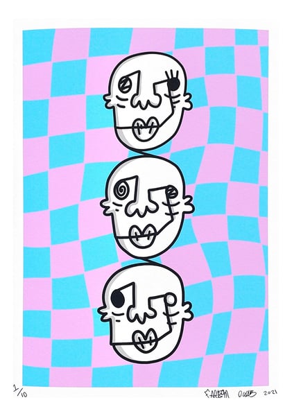 Image of Limited edition '3 Face' print.