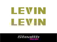 AE86 LEVIN Wind Deflector decals x2