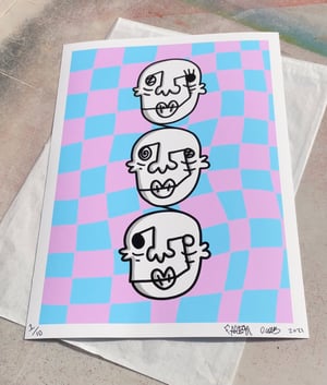 Image of Limited edition '3 Face' print.