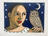 Anita Klein Limited Edition Lino Print 'The Owl' 5/50