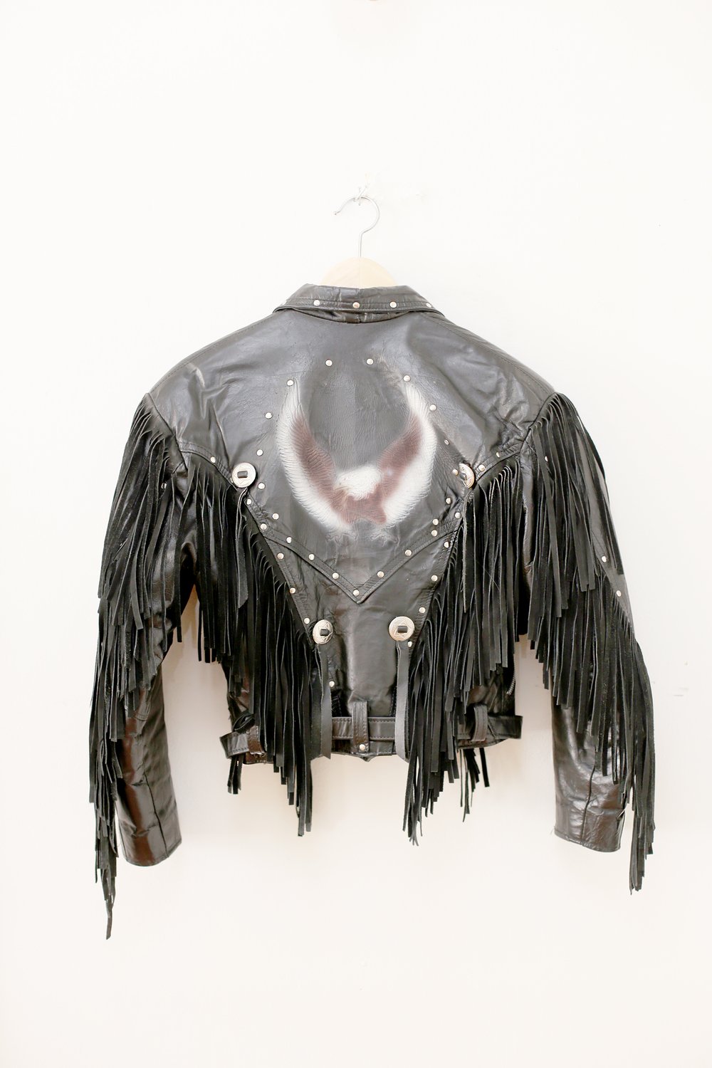 Vintage Studded Leather Eagle Jacket