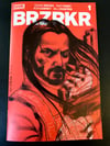 Keanu (double guns) on BRZRKR comic book sketch cover (original art drawn directly on cover)