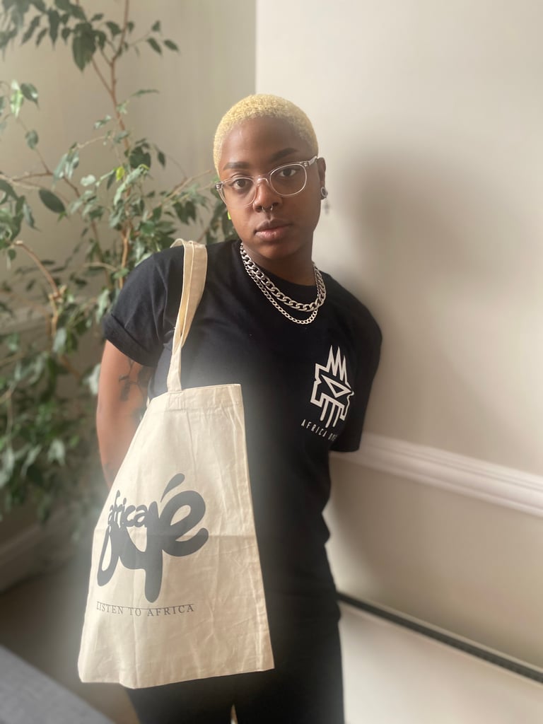 Beige Tote Bag - Type Logo