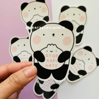 Image 2 of Panda Stop AAPI Hate Sticker