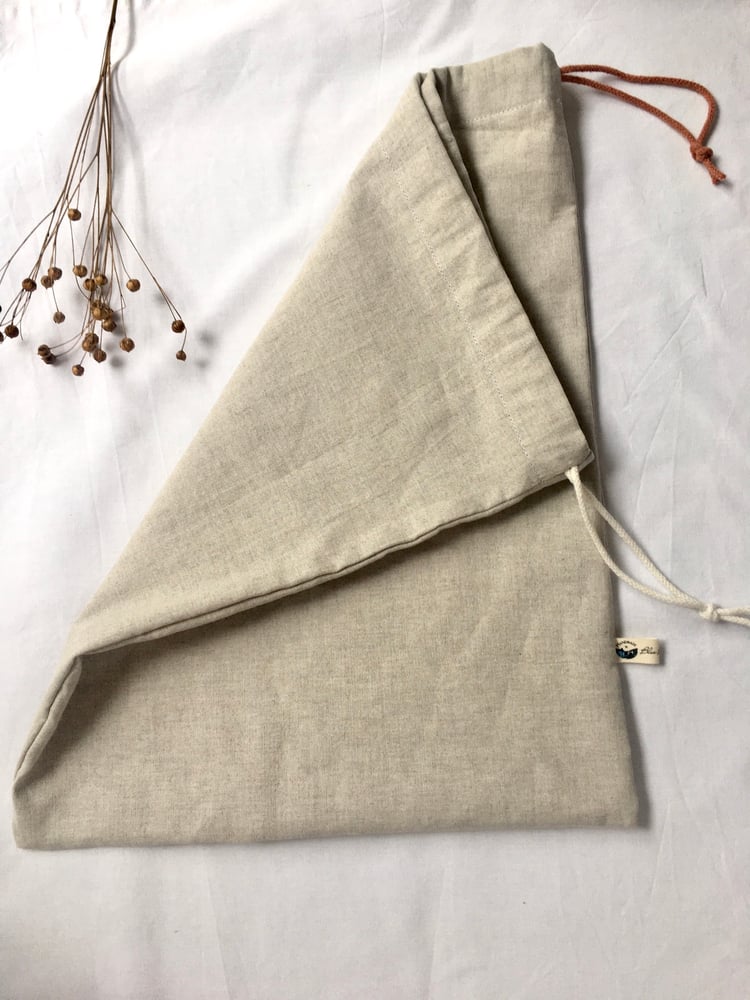 Image of Double Layer Linen and Organic Cotton Bread Bag