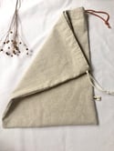 Double Layer Linen and Organic Cotton Bread Bag