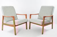 Image 3 of Fauteuils "BZ petit" bouclette bleu & blanche