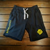 GAME-WORN Raw Cut Shorts French Navy and Gold