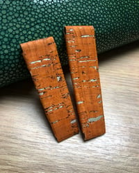 Image 1 of Orange Cork 2 Piece “Spezzone” Strap for Deployante