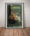 Visit Cambodia - Angkor Wat - National Tourist Office | Mek Dim | 1960 | Vintage Travel Poster