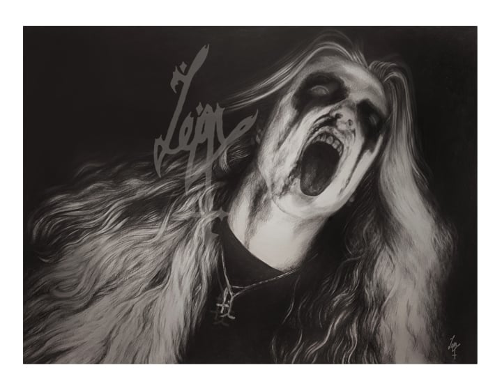 Per Yngve Ohlin. Biro Portrait Print