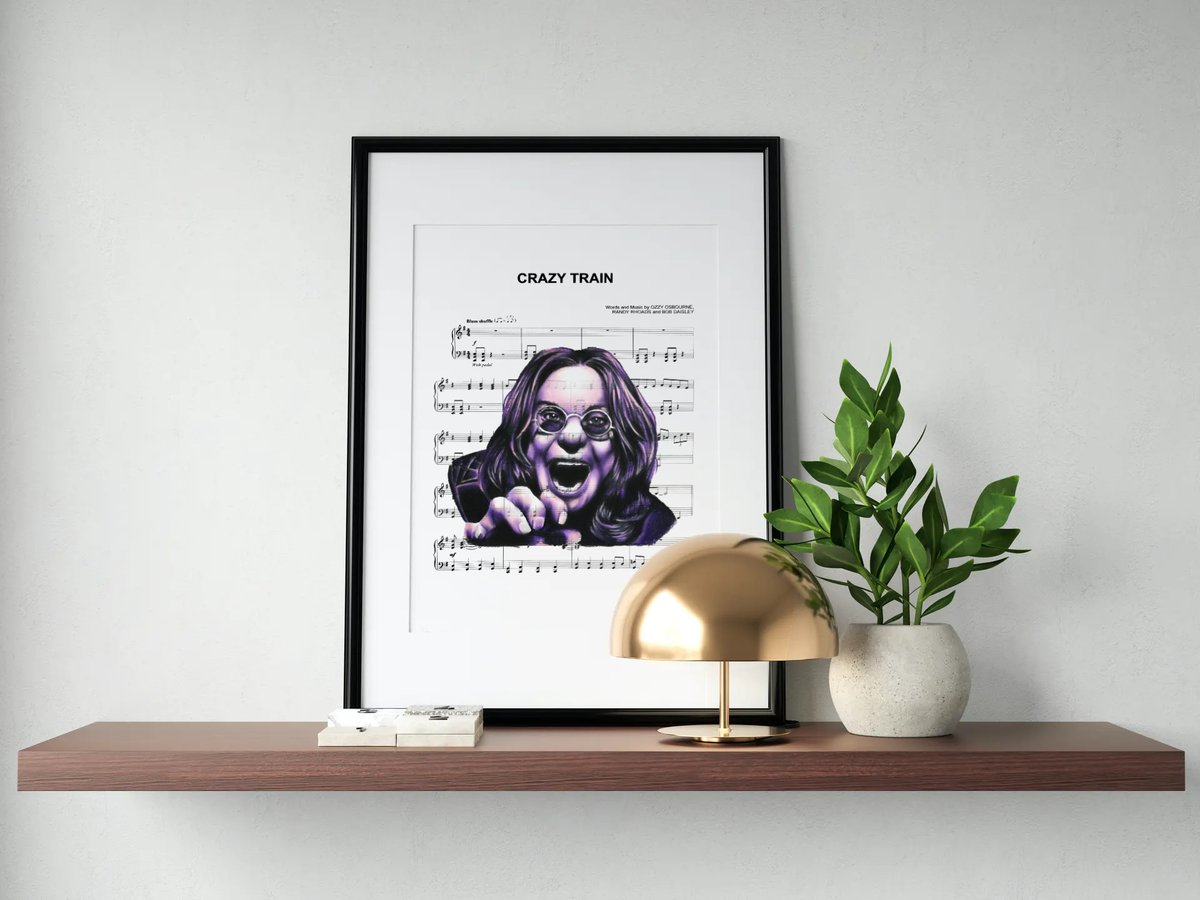 Ozzy Osbourne Portrait Print