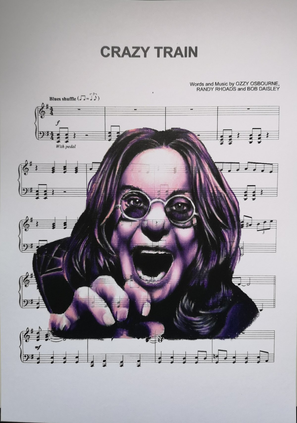 Ozzy Osbourne Portrait Print