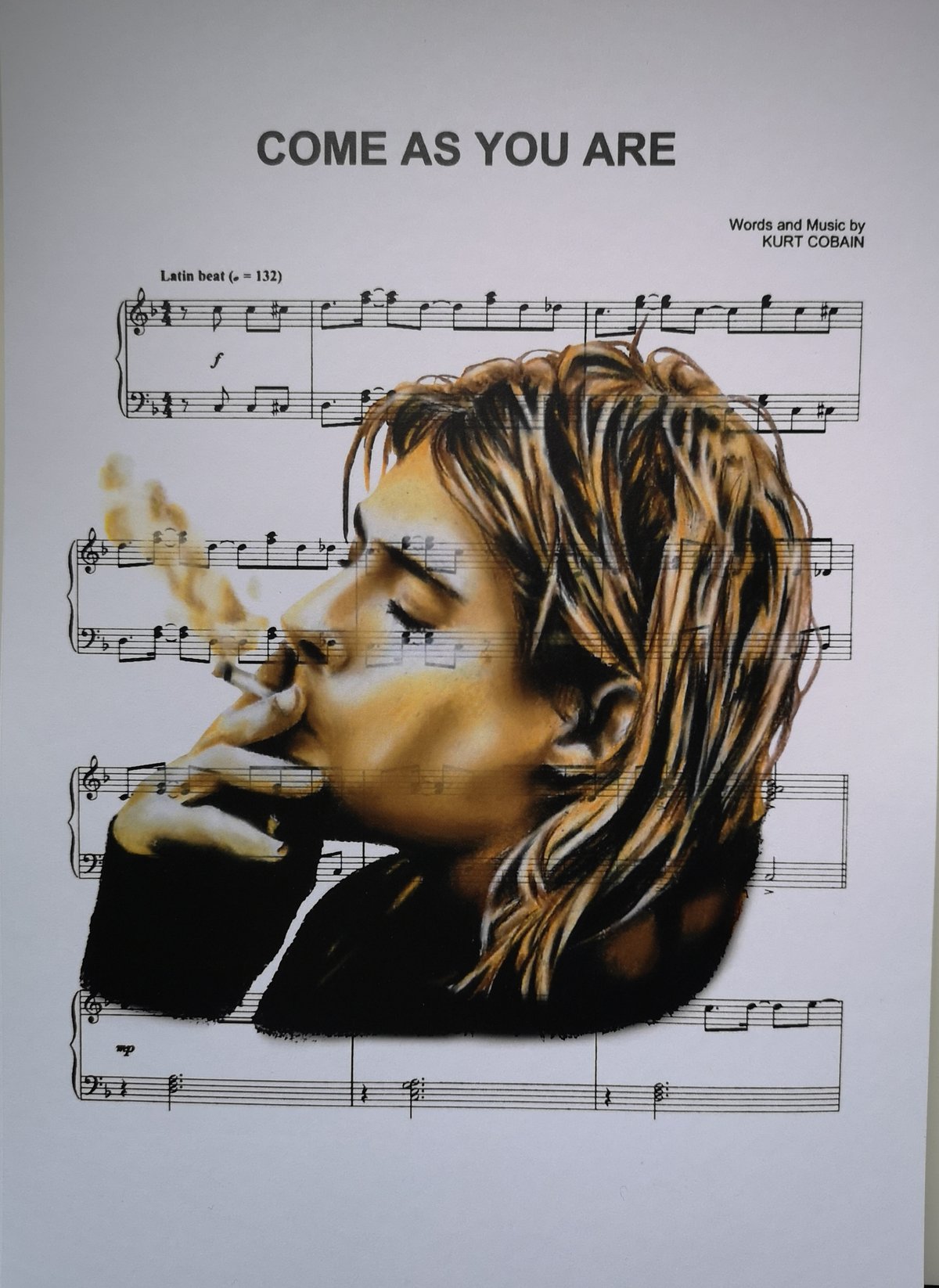 Kurt Cobain Portrait Print