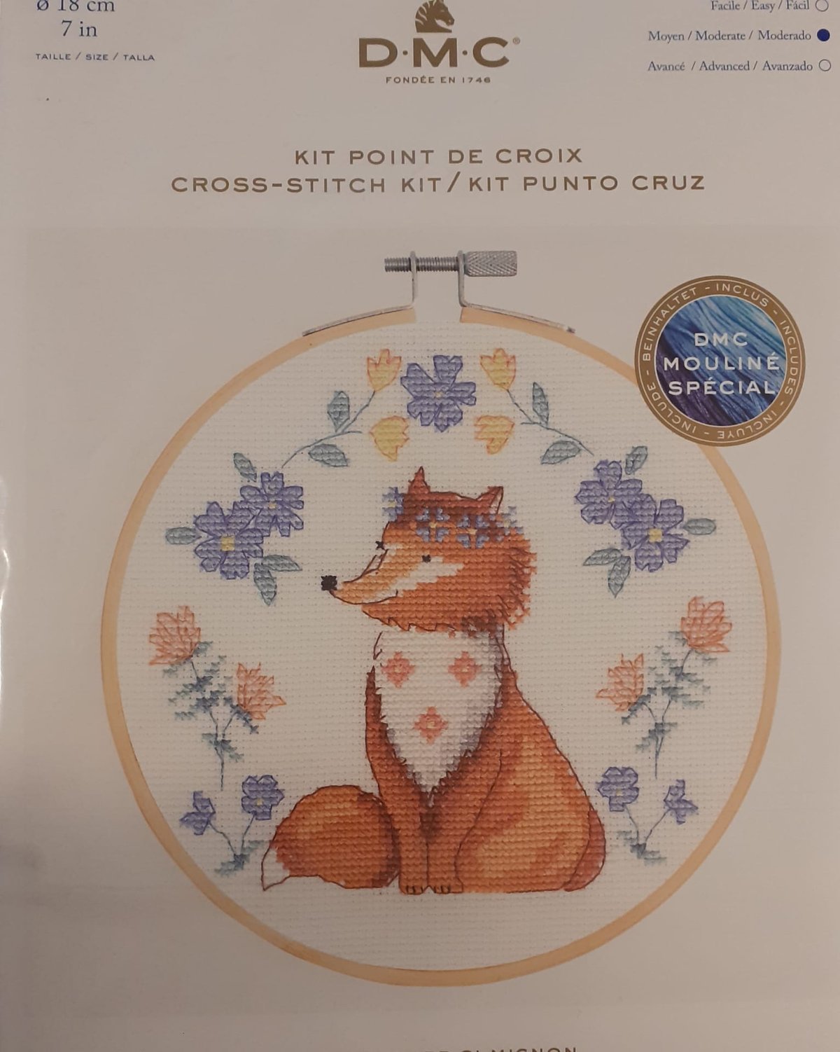 Kit de ponto de cruz com bastidor