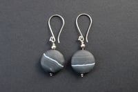 HANDMADE AGATE & STERLING SILVER EARRINGS