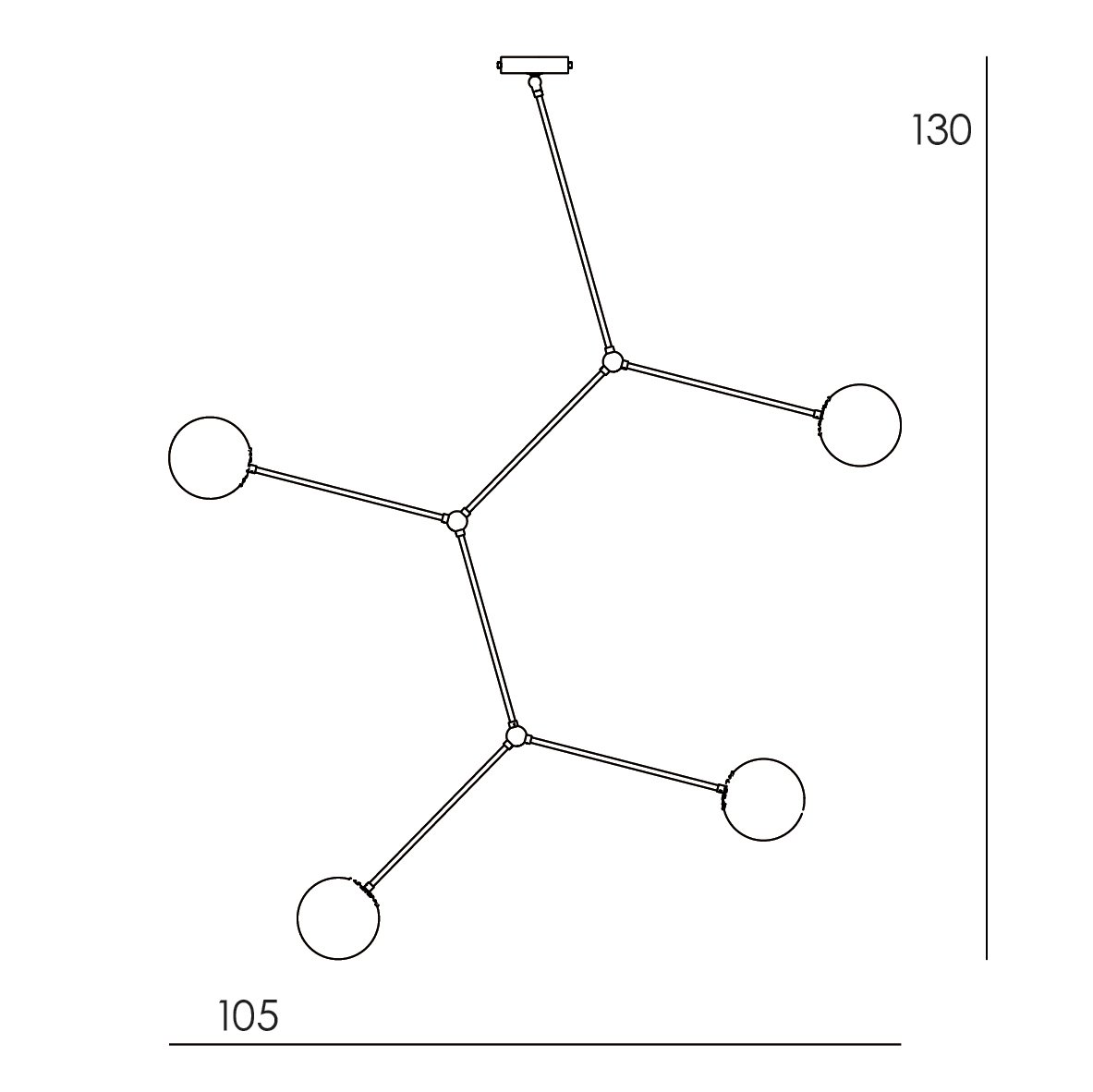 Gobolights Luminaires sur mesure en laiton et verre soufflés