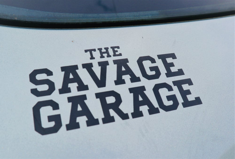 Black ‘The Savage Garage’ Decal | TheSavageGarageStore