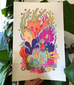 Vibrant Vivarium ~ Large Risograph print