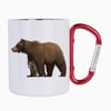 Bear and Cub Carabiner Steel Mug