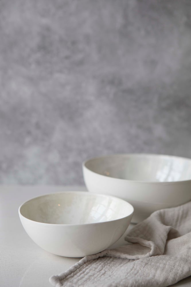 Image of Medium skål med fugl og krystallglaur 