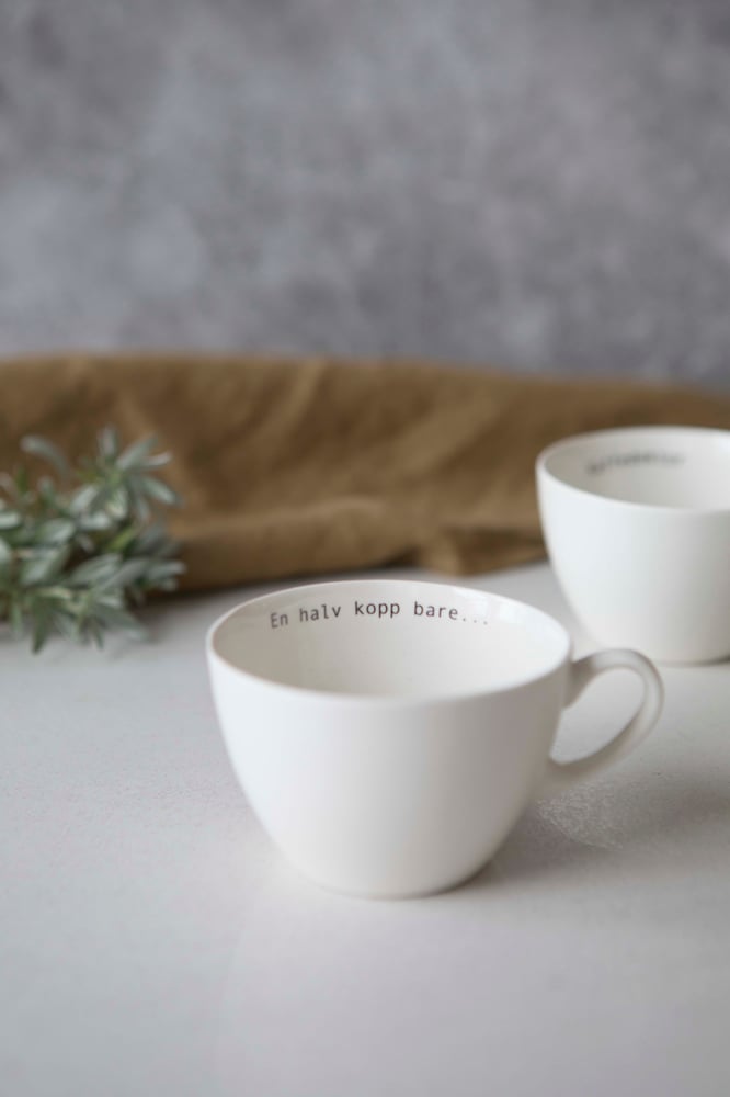 Image of Espresso kopp med tekst- bestilling