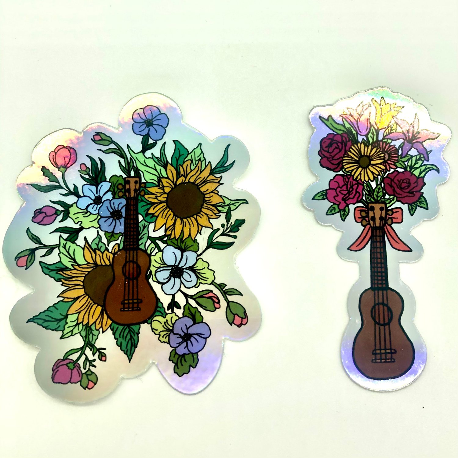 Image of Ukulele Stickers. Original designs by Daisy Vanderwood