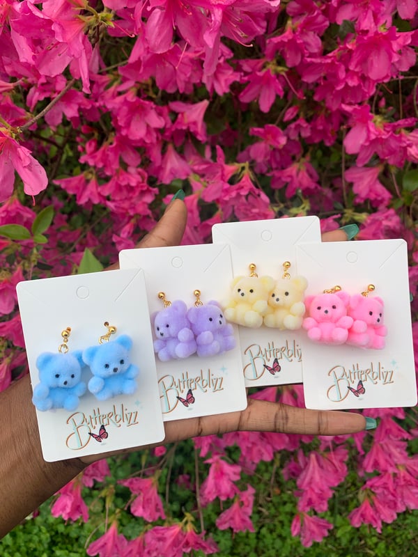Image of Pastel Blizzy Bear Earrings