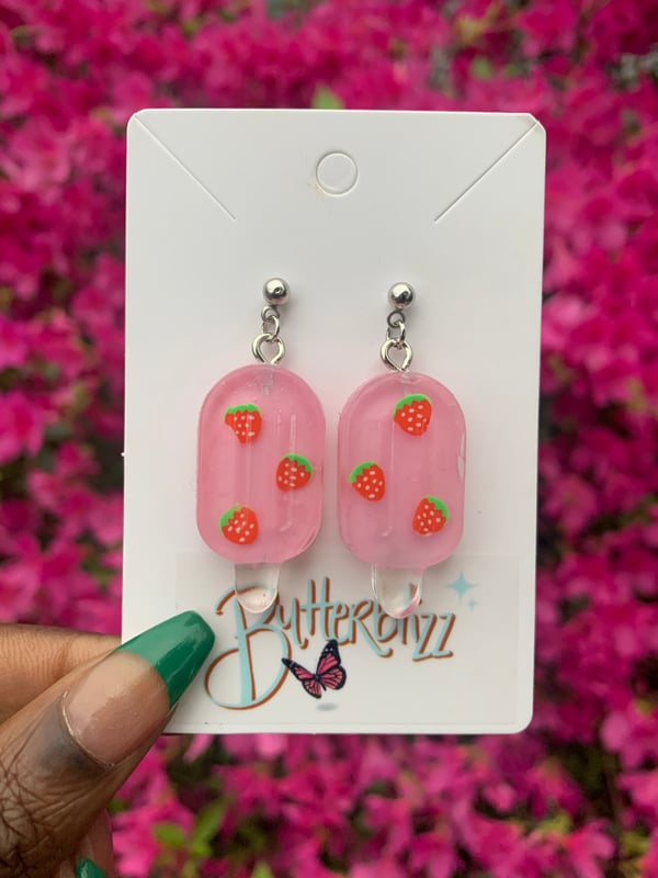 Image of Strawberry Blizz Pop Earrings