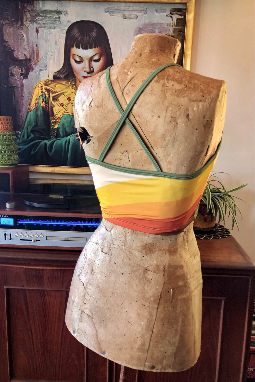 70’s crop in our groovy mushroom print