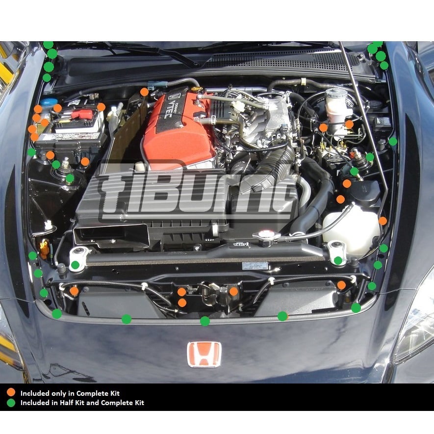 Honda S2000 - TiBurnt Elite Engine Bay Kit