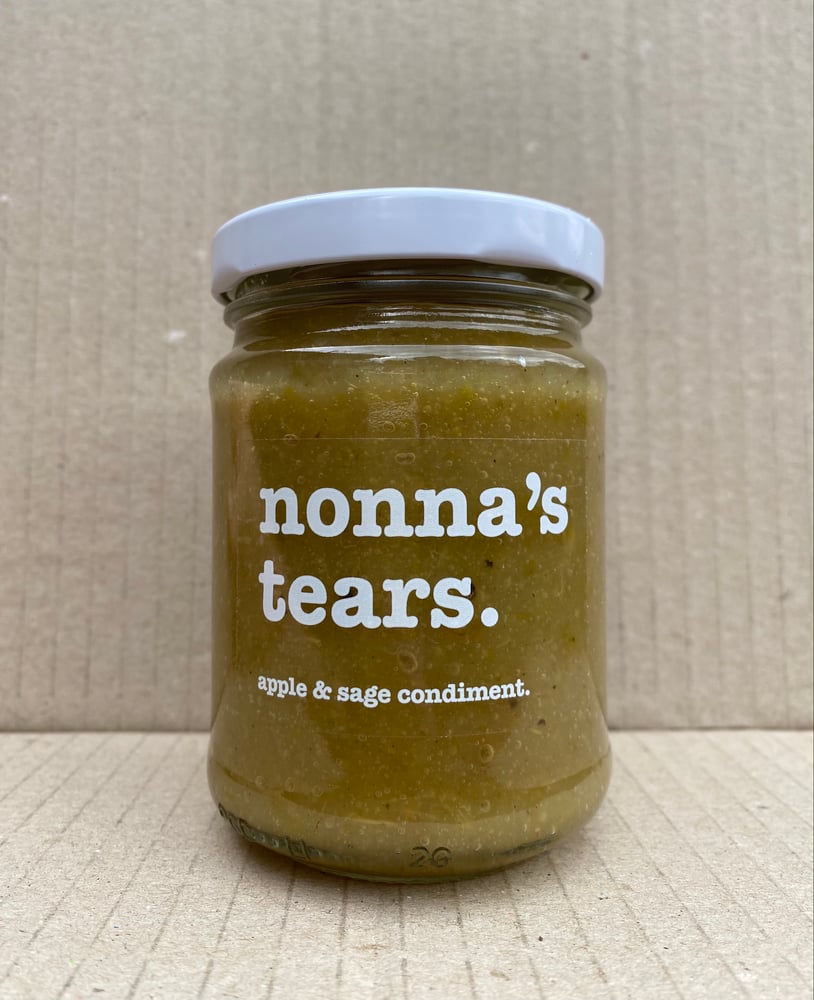 Image of apple, sage & cracked pepper condiment. 250ml