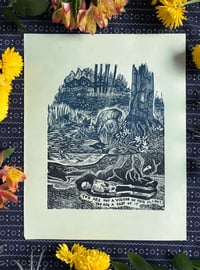 Image 2 of THE BEAUTY OF PERMANENCE: 11x14 INCH LIMITED EDITION LINOCUT PRINT