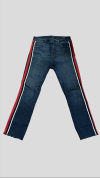 Image 3 of SANCTUARY modern straight crop racer stripe jeans