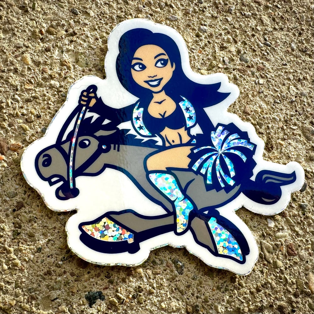 Cowboys Cheerleaders Mascot Sticker