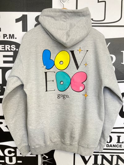 Image of Grey LOVE DC GOGO "Bubble Package Crew" Hood