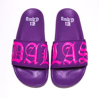 Image 1 of DALLAS PURPLE/PINK SLIDES (NOW SHIPPING)