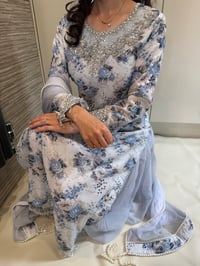 Image 2 of blue georgette
