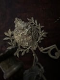 Applique murale bougeoirs en bronze massif, numéroté, à tête de lion! XIXème siecle