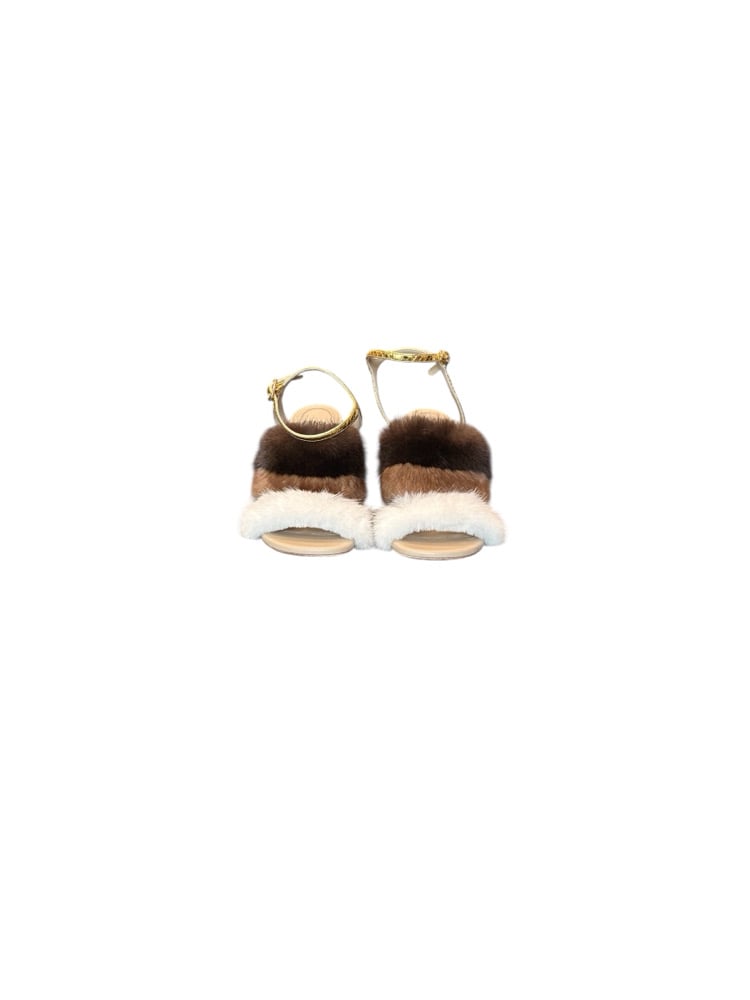 Image of Fendi Size 36 Mink Sandals 3-1746