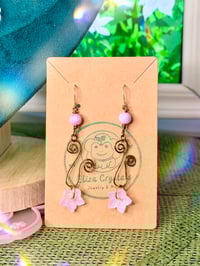 Image 4 of Cherry Blossom Sakura Dangle Earrings