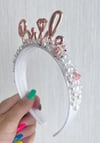 Bride hen do tiara crown Flower & Pearls hair accessories 