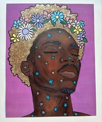 Golden flower boy print size (11x14) limited edition 20 made