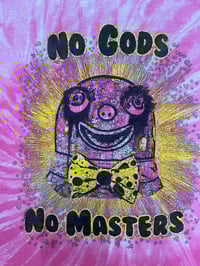 Image 2 of Mr Blobby No Gods No Masters tie dye t-shirts