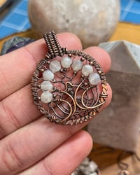 Image 2 of Lotus Tree of Life with Faceted Moonstone - Pendant