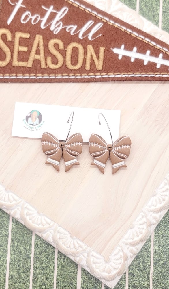 Image of Football Bow Earrings