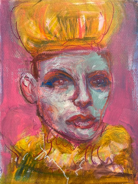 Image of Teod “Queen” Original Mixed Media Painting 