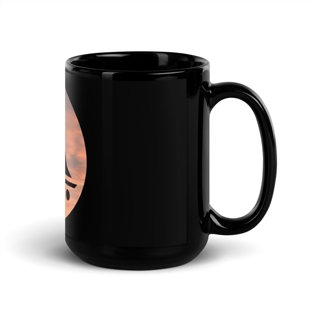 Sunrise Black Glossy Mug
