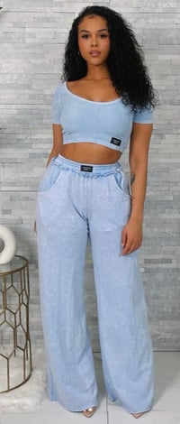 Image 1 of Mineral Wash CropTop &Pants