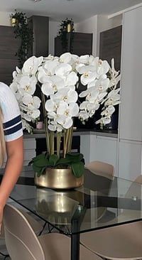 Image 2 of Gold 8 stem orchid arrangement